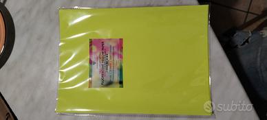 carta adesiva giallo fluo pellicola