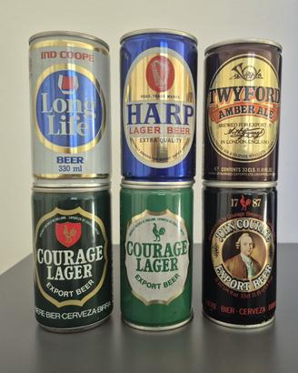 Lotto di 23 lattine di birra inglesi anni 80