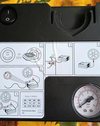 Compressore 12v portatile, pneumatici, palloni ecc