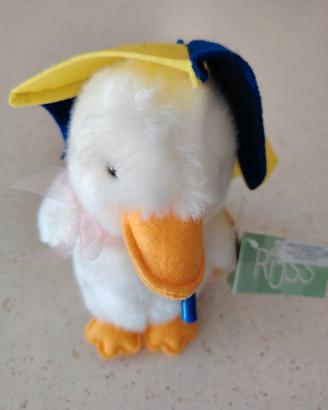 Peluche Paperella con ombrellino blu e giallo