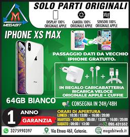 Iphone xs max 64gb bianco- totalmente originale