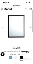 Kartell only me specchio nero lucido