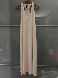 Vestito lungo scollo americana