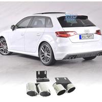 TERMINALI SCARICO AUDI A3 8V 13- LOOK S CROMO