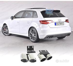 TERMINALI SCARICO AUDI A3 8V 13- LOOK S CROMO