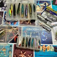 Artificiali da pesca a spinning in lotto, box spin