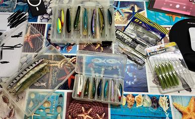 Artificiali da pesca a spinning in lotto, box spin