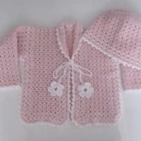 Maglioncino Cappellino Neonata uncinetto handmade 