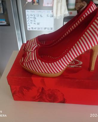 SCARPE BIANCHE E ROSSE N. 37