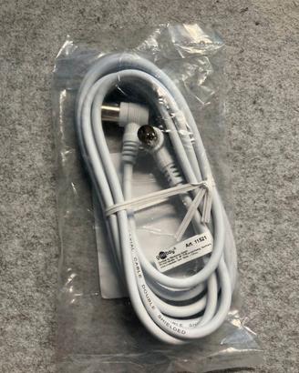 Cavo Antenna angolato coassiale 2.5m bianco