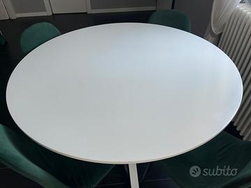 Tavolo bianco tondo da 120