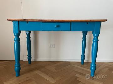 Tavolo in legno vecchia osteria ristrutturato