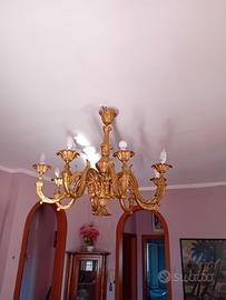 lampadario ottone 