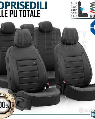 COPRISEDILI Auto in PELLE Nera ADERENZA PERFETTA