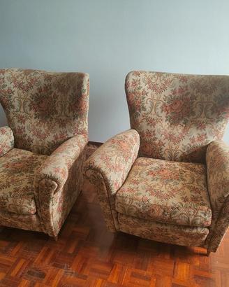 set salotto vintage con divano e due poltrone