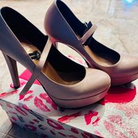 Décolleté con cinturino Globo rosa antico