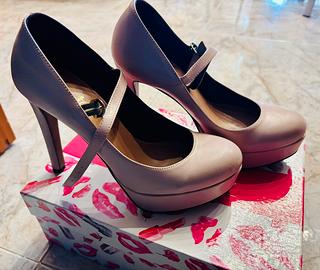 Décolleté con cinturino Globo rosa antico