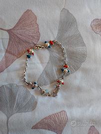 braccialetto argento con pesciolini