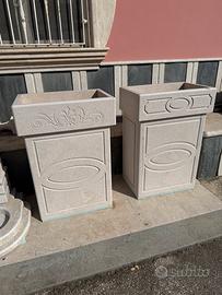 Lavabo in pietra con supporto inferiore