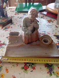 statua in ceramica porta calamaio 