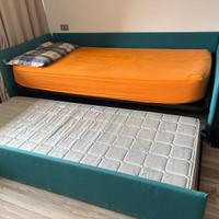 Letto singolo con secondo letto estraibile