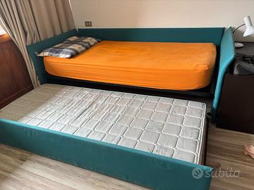 Letto singolo con secondo letto estraibile