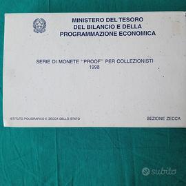 serie divisionale moneta lira 1998 proof