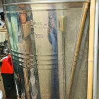 Contenitore fusto olio in acciaio inox 100 l 