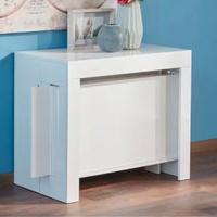 Tavolo console allungabile bianco lucido