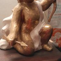 Puttino di Carta pesta bianco e oro