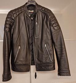 Giubbotto nero uomo, in pelle originale Schott.