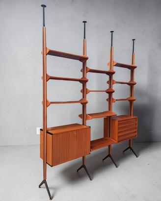 Libreria cielo terra anni 60 in teak stile 