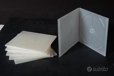 Porta dvd - cd SINGOLO 6pz trasparente opalino/lat