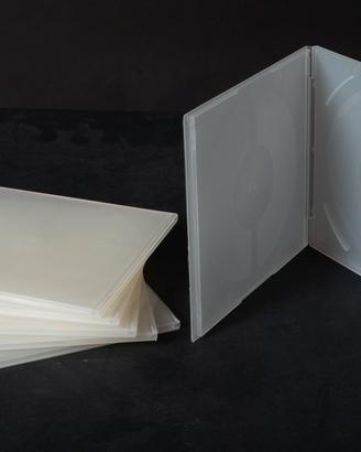 Porta dvd - cd SINGOLO 6pz trasparente opalino/lat