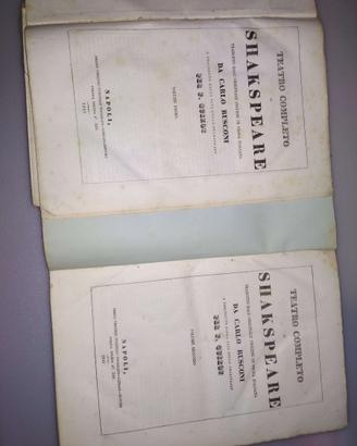 Teatro Shakespeare libri antichi