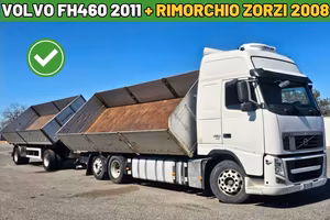 Camion ribaltabile Volvo FH 460 + rimorchio ribalt