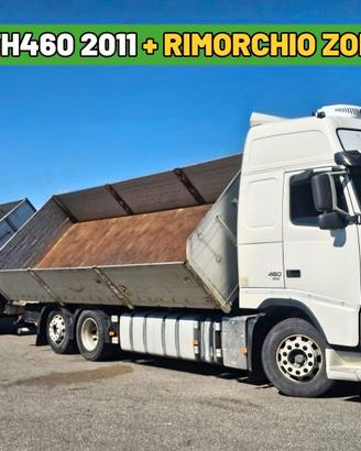 Camion ribaltabile Volvo FH 460 + rimorchio ribalt
