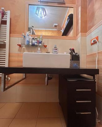 Arredo bagno Wenge (mobile, cassettiera, mensole)