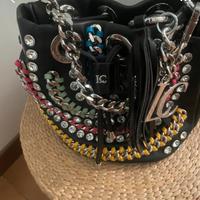 La Carrie Secchiello Multicolor in Pelle e Strass