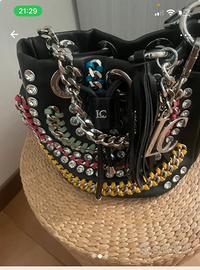 La Carrie Secchiello Multicolor in Pelle e Strass