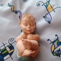 Statuina vintage A. Lucchesi neonato che dorme