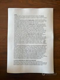 Dispensa approfondita su Hegel - Filosofia