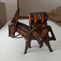 Asino vintage in legno intagliato a mano 
