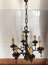 Lampadario in ottone