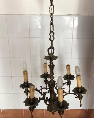 Lampadario in ottone