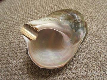 Posacenere conchiglia  e argento anni 70