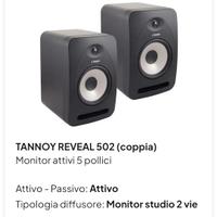 Casse monitor attive  5 pollici