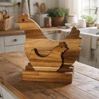 Set due taglieri in legno gallina