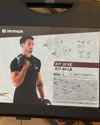 Kit manubri e bilanciere Decathlon 20 kg