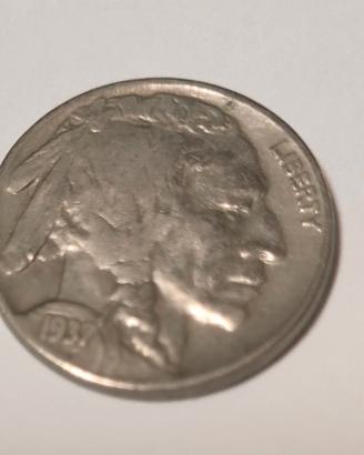 Moneta USA 1937 - 5 Centesimi Buffalo Nickel  